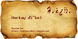 Harkay Ábel névjegykártya
